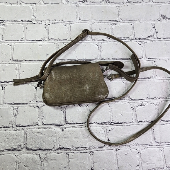 Rugged Hide Australia khaki olive green leather small crossbody purse - Picture 7 of 10